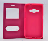 Galaxy J1 2016 Kılıf Pencereli Elite Kapaklı Kılıf