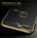 Huawei P Smart Kılıf Dört Köşeli Lazer Silikon Kılıf