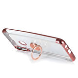 Huawei Y6P Kılıf Gess Kenarları Renkli Yüzük Aparatlı Kılıf