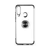 Huawei Y6P Kılıf Gess Kenarları Renkli Yüzük Aparatlı Kılıf