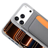 iPhone 17 Pro Kılıf Kartlıklı X-Kart Silikon Kılıf