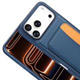 iPhone 17 Pro Kılıf Kartlıklı X-Kart Silikon Kılıf