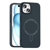 iPhone 15 Kılıf M-Safe Şarj Özellikli Kamera Korumalı Elio Sert PC Kılıf
