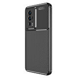 Xiaomi Poco F5 Pro Kılıf Negro Karbon Tasarım Silikon Kılıf