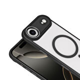 iPhone 17 Air Kılıf Wireless Şarj Özellikli Krom M-safe Silikon Kılıf