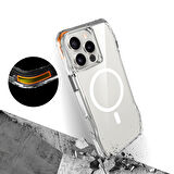 iPhone 16 Pro Max Kılıf Magsafe Şarj Özellikli Airbagli Şeffaf İncek Kılıf