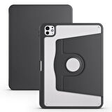 iPad Pro 11 2024 Kılıf Termik Kalem Bölmeli Dönebilen Standlı Kılıf