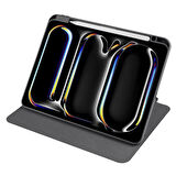 iPad Pro 11 2024 Kılıf Termik Kalem Bölmeli Dönebilen Standlı Kılıf