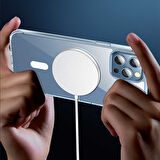 iPhone 14 Plus M-safe Şarj Özellikli Kamera Çıkıntılı Silikon Kılıf