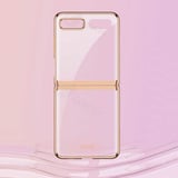 Galaxy Z Flip Kılıf Zore Kıpta Metal Görünümlü İnce Kılıf