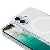 iPhone 17 Kılıf M-safe Şarj Özellikli Şeffaf Kamera Çerçeveli Porto Kılıf