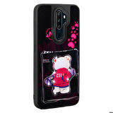 Oppo A9 2020 Kılıf Parlayan Kabartmalı İkonik Figürlü Amas Silikon Kılıf