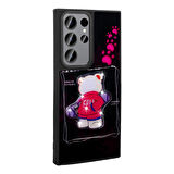 Galaxy S23 Ultra Kılıf Parlayan Kabartmalı İkonik Figürlü Amas Silikon Kılıf