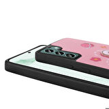Galaxy S21 FE Kılıf Parlayan Kabartmalı İkonik Figürlü Amas Silikon Kılıf