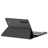 Galaxy Z Fold 3 Kılıf Standlı Bluetooth Klavyeli Zore Kıpta Keyboard Set Kılıf