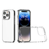 iPhone 15 Pro Kılıf Coss Şeffaf Sert Silikon Kılıf