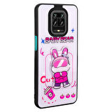 Xiaomi Redmi Note 9 Pro Kılıf Parlayan Kabartmalı İkonik Figürlü Amas Silikon Kılıf