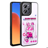 Xiaomi Redmi 12 4G Kılıf Parlayan Kabartmalı İkonik Figürlü Amas Silikon Kılıf