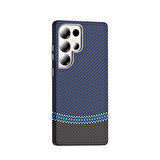 Galaxy S25 Ultra Kılıf M-safe Şarj Özellikli Karbon Fiber Görünümlü Gros Kılıf