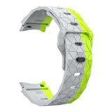 Galaxy Waych 5 44mm KRD-116 20mm Futbol Desenli Spor Tasarımlı Silikon Kordon
