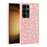 Galaxy S24 Ultra Kılıf Parlak Taşlı Tasarım Pırlanta Kılıf