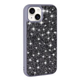 iPhone 15 Kılıf Parlak Taşlı Tasarım Pırlanta Kılıf