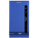 LG K10 Kılıf Pencereli Elite Kapaklı Kılıf