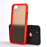 iPhone SE 2022 Kılıf Fri Mat Yüzey Renkli Kenar Kılıf
