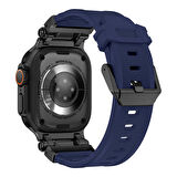 Watch Ultra 49mm KRD-101 Titanyum Metal Başlıklı Silikon Kordon