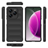 Tecno Spark 20 Pro 4G Kılıf Esnek TPU Oyuklu Arka Yüzey Tasarımlı Etnik Silikon Kılıf