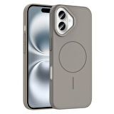 iPhone 16 Plus Kılıf Magsafe Şarj Özellikli Ruby Sert Kılıf