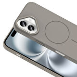 iPhone 16 Plus Kılıf Magsafe Şarj Özellikli Ruby Sert Kılıf