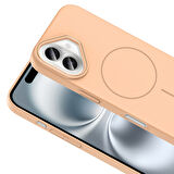 iPhone 16 Plus Kılıf Magsafe Şarj Özellikli Ruby Sert Kılıf