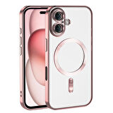 iPhone 16 Plus Kılıf Kamera Korumalı Magsafe Parlak Luxury Kılıf