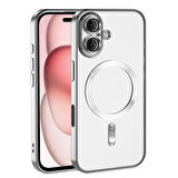 iPhone 16 Plus Kılıf Kamera Korumalı Magsafe Parlak Luxury Kılıf