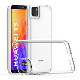 Huawei Y5P Kılıf Zore Coss Şeffaf Sert Silikon Kılıf