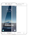 Galaxy C8 Ekranı Tam Kaplayan Düz Cam Koruyucu