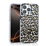 iPhone 16 Pro Kılıf Magsafe Şarj Özellikli Leopar Desenli Jago Kılıf