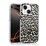 iPhone 15 Kılıf Magsafe Şarj Özellikli Leopar Desenli Jago Kılıf