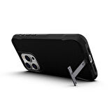 iPhone 15 Pro Kılıf Airbag Kenarlı T-Max Mat Standlı Kılıf