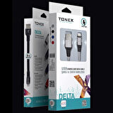 3.4A (TYPE-C) Hızlı Şarj Ve Data Kablosu Tonex Delta