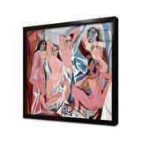 Avignonlu Kadınlar Pablo Picasso Çerçeveli Cam Tablo