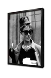 Audrey Hepburn Çerçeveli Cam Tablo