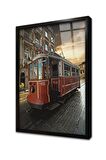 İstanbul Taksim Tren Çerçeveli Cam Tablo