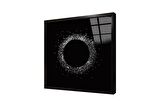Siyah Gümüş Halka Çerçeveli Cam Tablo