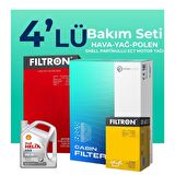 Filtron Jeep Grand Cherokee 3.0 Dizel Filtre Bakım Seti Shell Motor Yağlı (2012-2017) 4 Lü