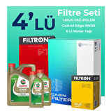 Filtron Volvo XC60 2.0 Dizel B4 Filtre Bakım Seti Castrol Motor Yağlı (2019-2024) 4 Lü
