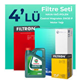 Filtron Opel Combo 1.5 Dizel Filtre Bakım Seti Castrol Motor Yağlı (2018-2022) 4 Lü
