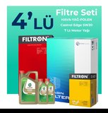 Filtron BMW X5 3.0 Dizel Filtre Bakım Seti Castrol Motor Yağlı (2011-2013) 4 Lü