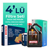 BOSCH Hyundai i20 1.4 Benzin Filtre Bakım Seti Motul Motor Yağlı (2009-2014) 4 Lü